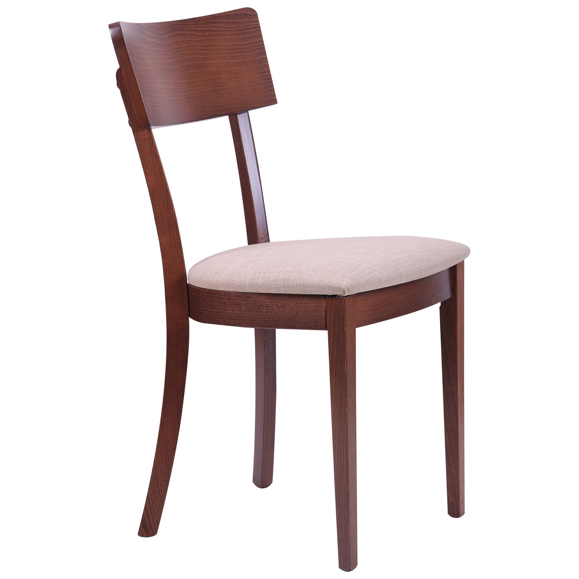 

Стул обеденный для кухни, кафе, бара Клайд дерево орех светлый/ткань бежевый AMF