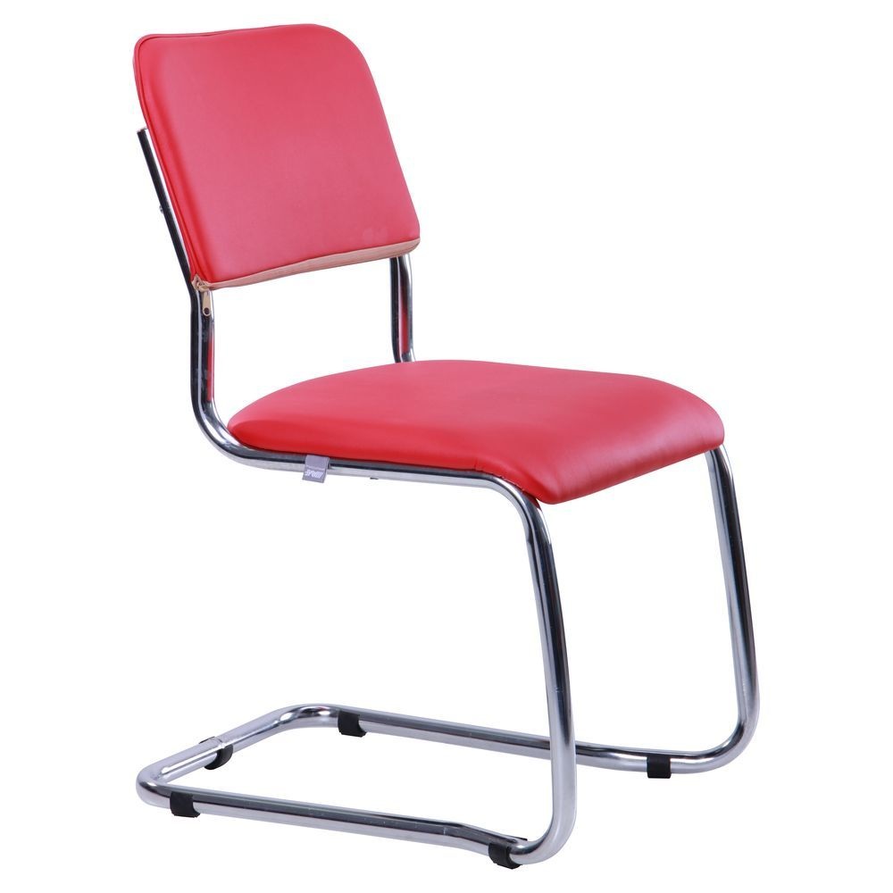 

Стул офисный Квест металл хром/кожзаменитель Неаполь N-36 красный AMF