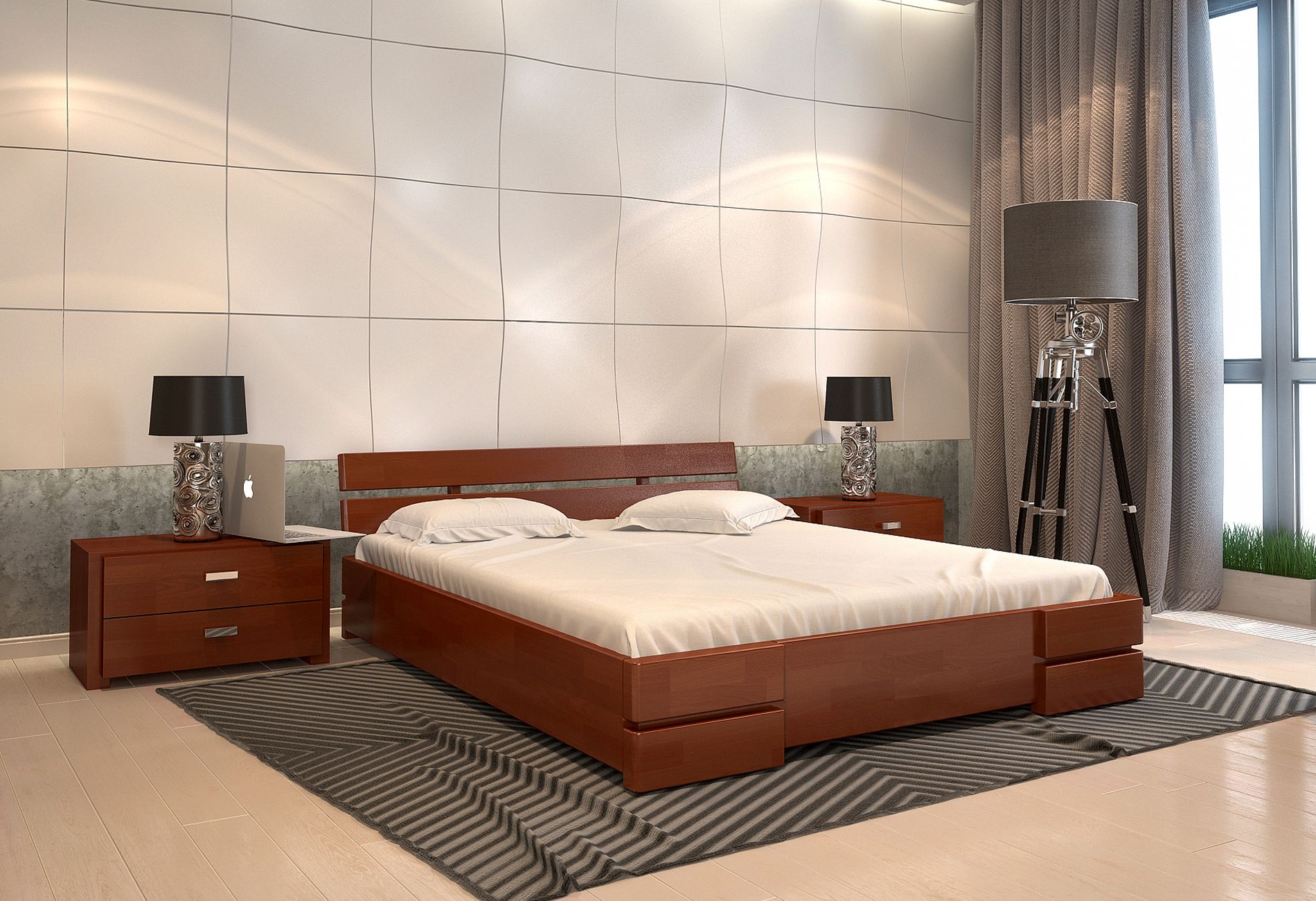 

Кровать из натурального дерева бук 140х200 Дали яблоня Арбор Древ