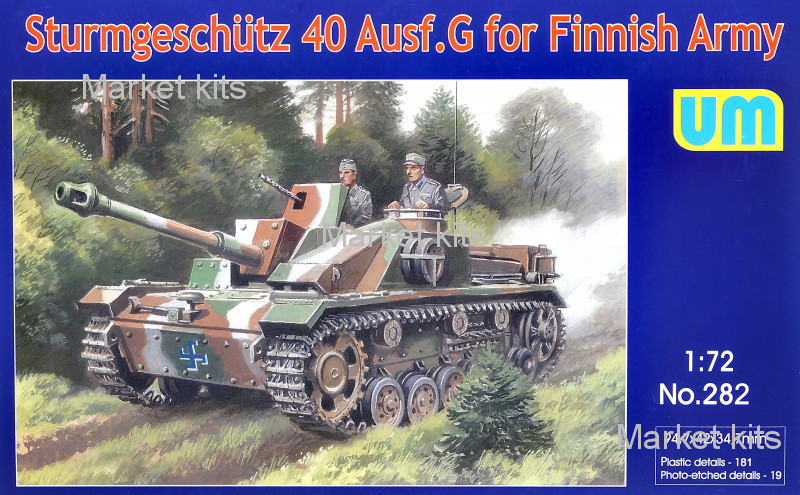 

Немецкая САУ Sturmgeschutz 40 Ausf.G для финской армии 1:72 UNIMODELS (UM282)