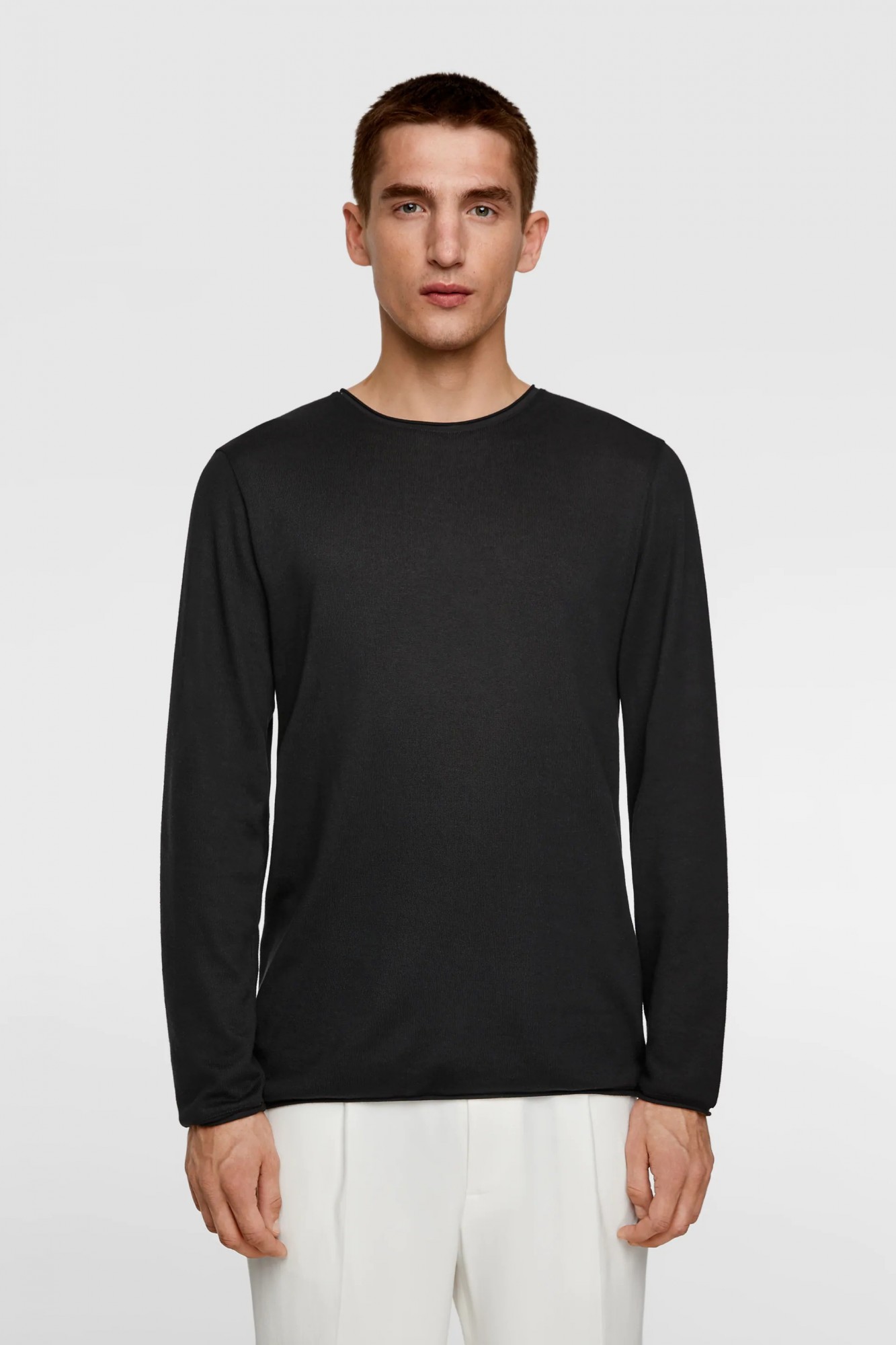 

Лонгслив Zara черный повседневный однотонный демисезонный S (4231 405 800)