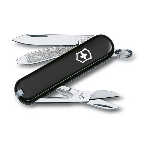 

Складной нож Victorinox CLASSIC SD 58мм/1сл/7функ/черн/чехол /ножн Vx06223.3