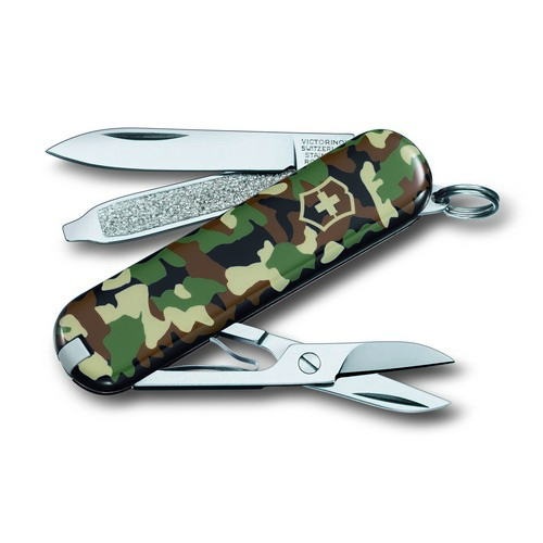 

Складной нож Victorinox CLASSIC SD 58мм/1сл/7функ/камуфляж/чехол /ножн Vx06223.94