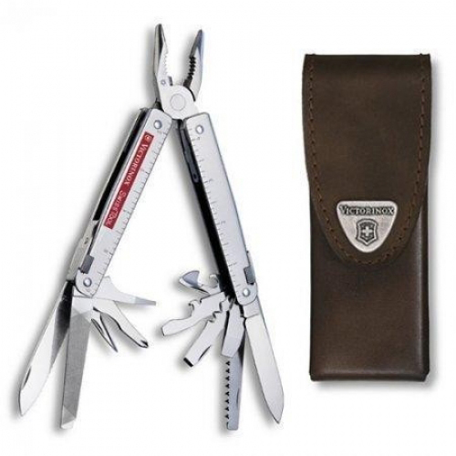 

Складной нож Victorinox SWISSTOOL 115мм/28предм+черн.кож.чехол /плоск/пила/напил/отверт Vx30323.L