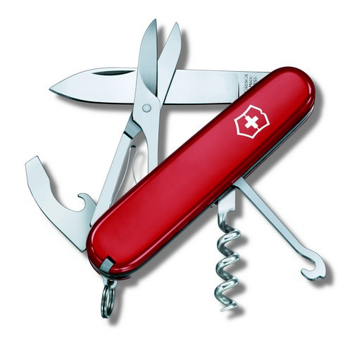 

Складной нож Victorinox COMPACT 91мм/15функ/крас /штоп/ножн/ручка/миниотверт Vx13405