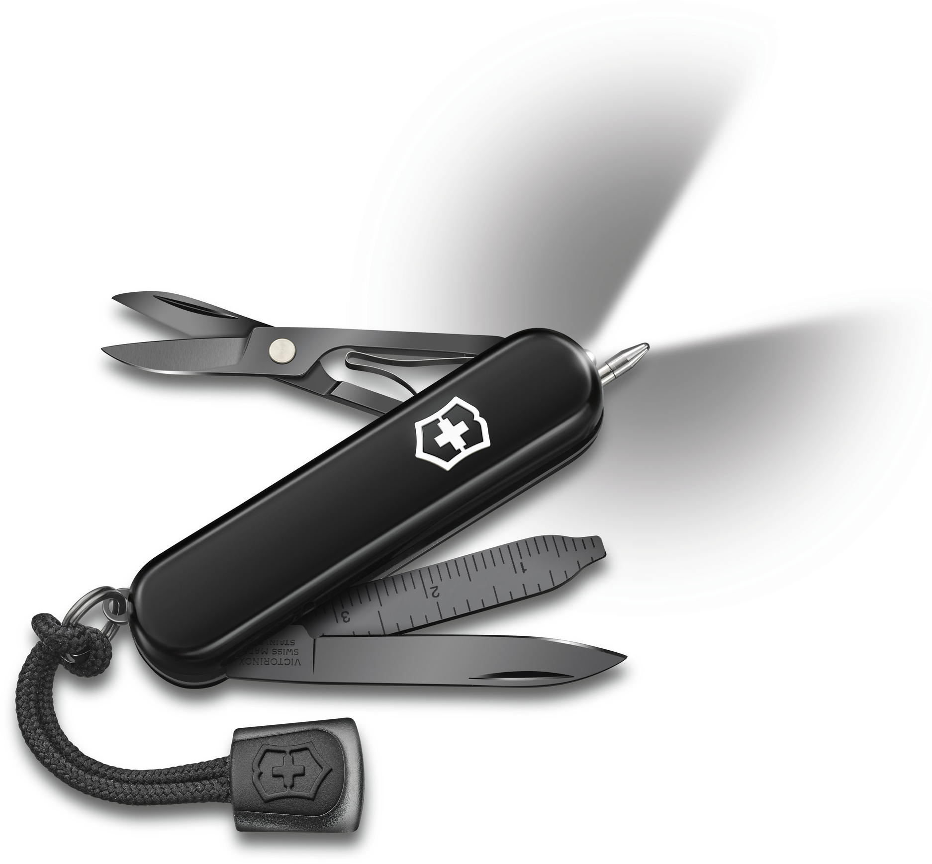 

Складной нож Victorinox SIGNATURE LITE Onyx Black 58мм/2сл/7функ/черн /ножн/LED/ручка Vx06226.31P