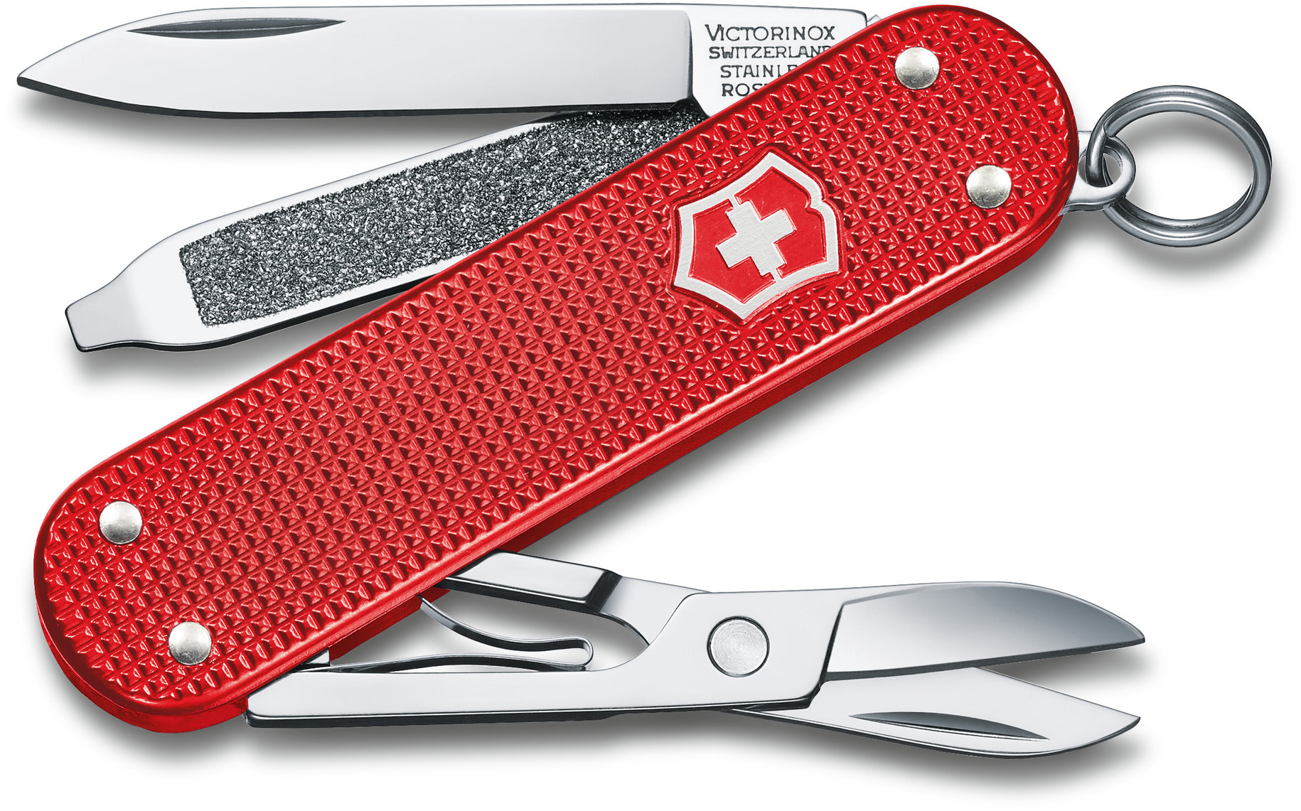 

Складной нож Victorinox CLASSIC SD Alox Colors Sweet Berry 58мм/1сл/5функ/рифл.крас /ножн Vx06221.201G