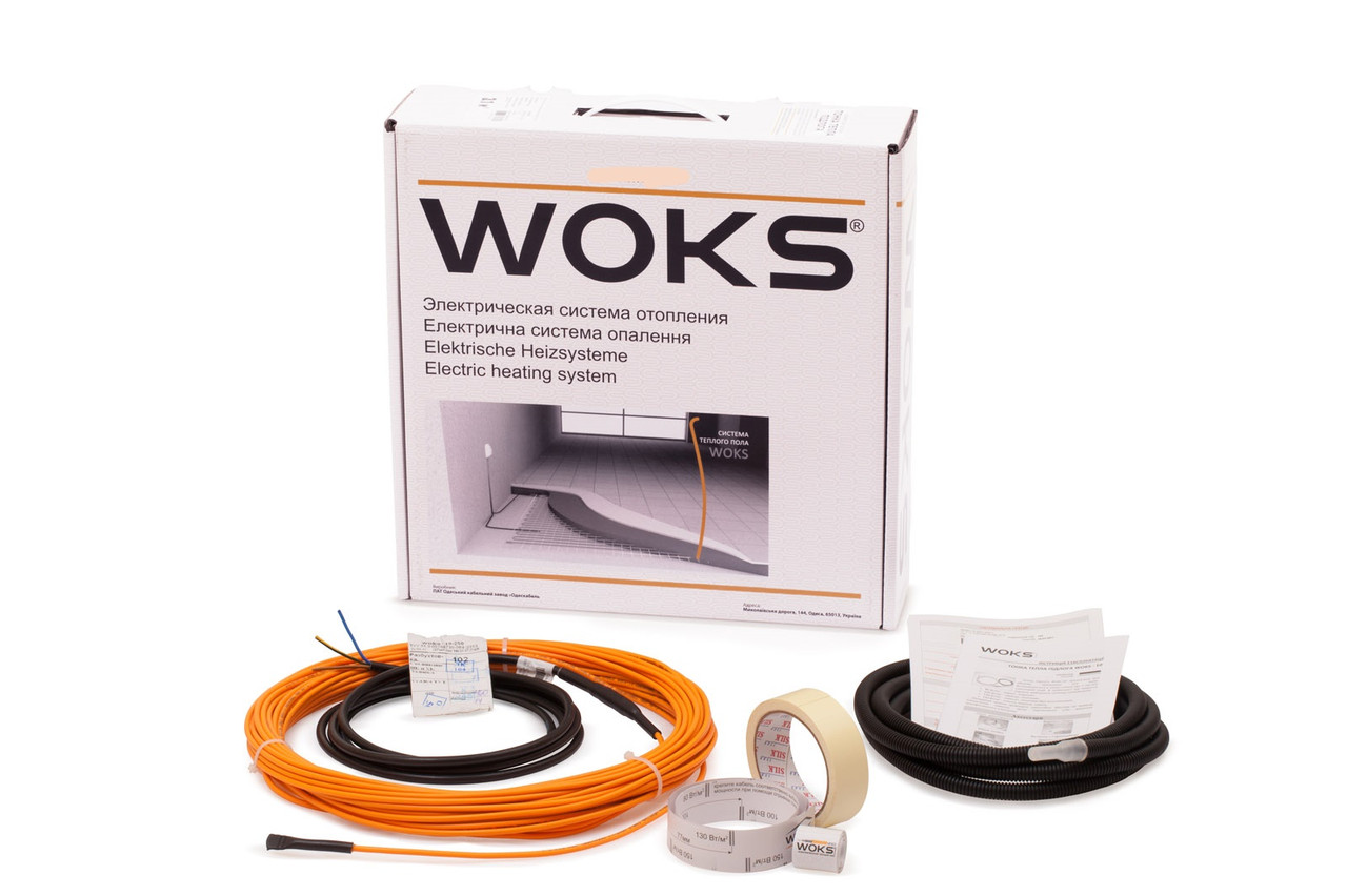 

Теплый пол Woks-10 тонкий двужильный кабель в комплекте 1050 Вт