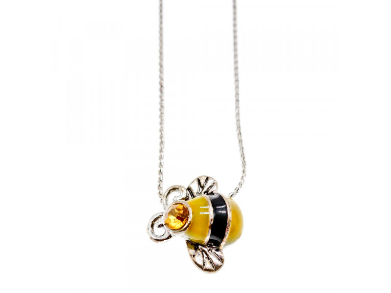 

Цепочка с кулоном фианит и эмаль *Пчела* Sky Jewelry 001905