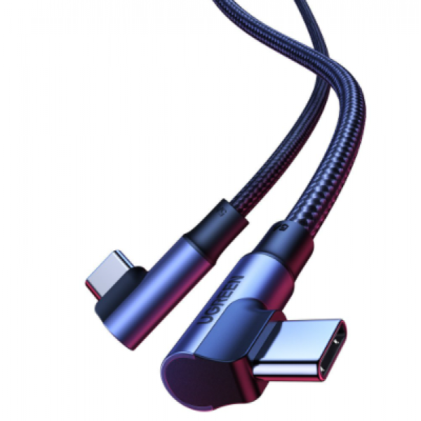 

Зарядный кабель Ugreen US335 Type-C 90° 5А USB-C 100W QC 4.0 1м Black