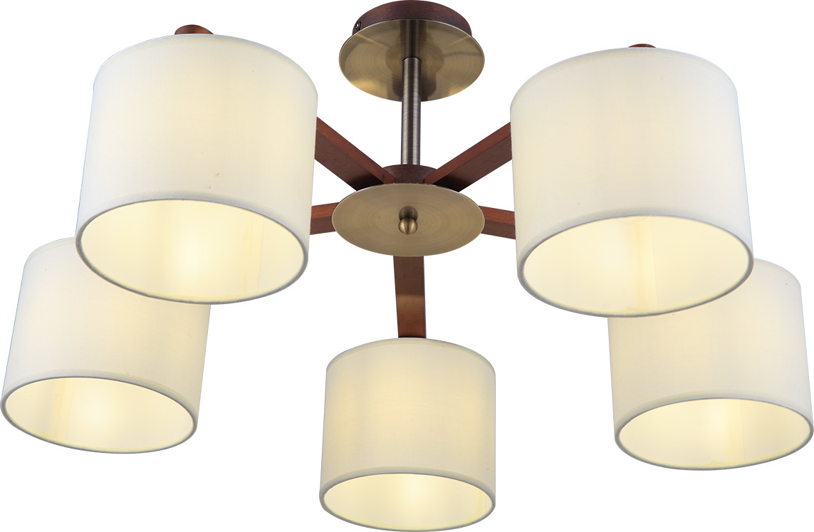 

Потолочный светильник Altalusse INL-9369C-05 Antique brass & Walnut Е27 5х40Вт