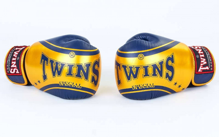 

Перчатки боксерские кожаные на липучке TWINS FBGV-TW4-BUG (14 унции) желтый