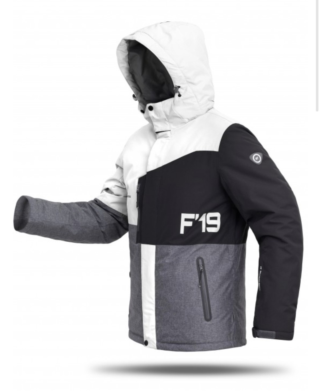 

Куртка лыжная мужская FR серо-белая 2XL (11722-0)