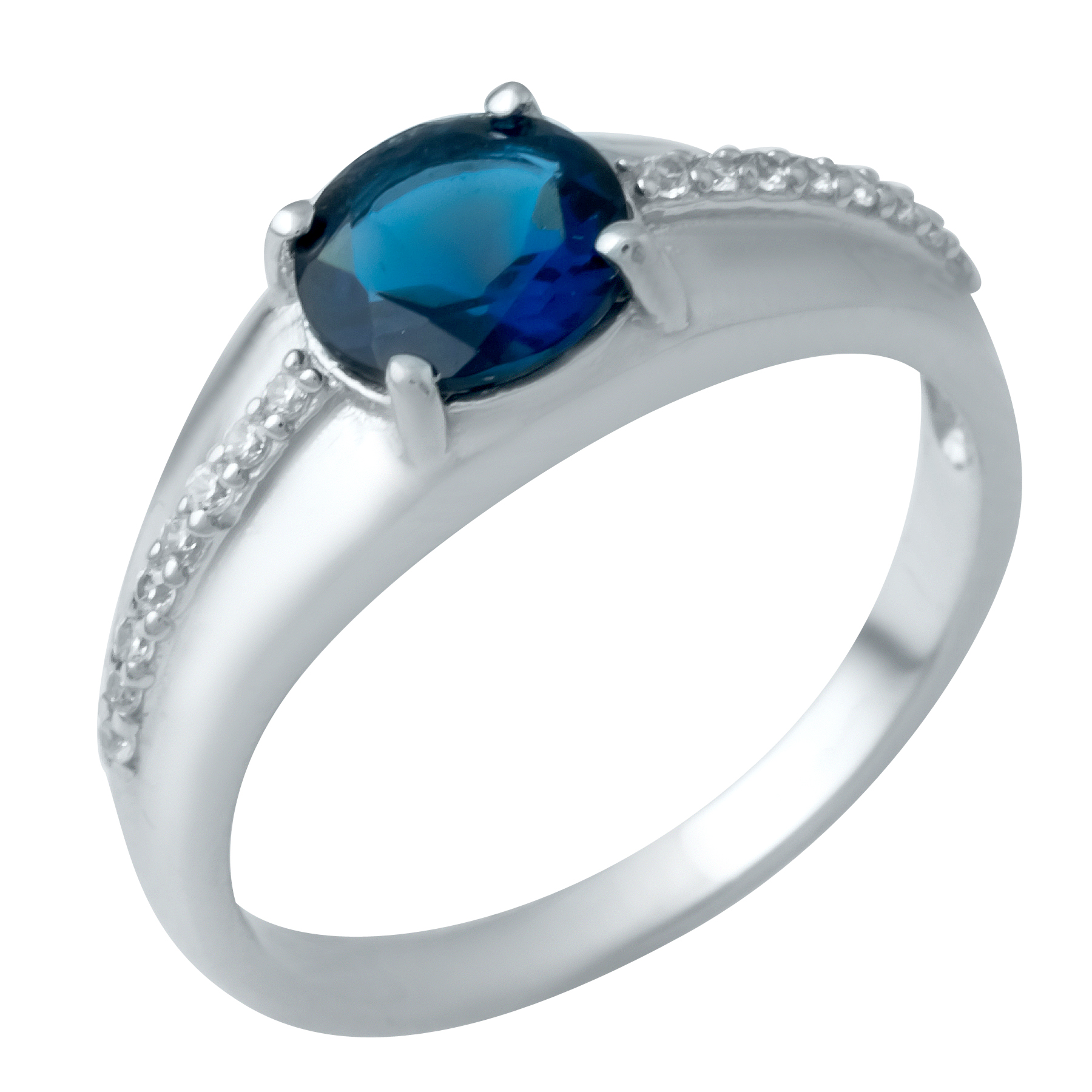 

Серебряное кольцо SilverLine с сапфиром nano 17 размер