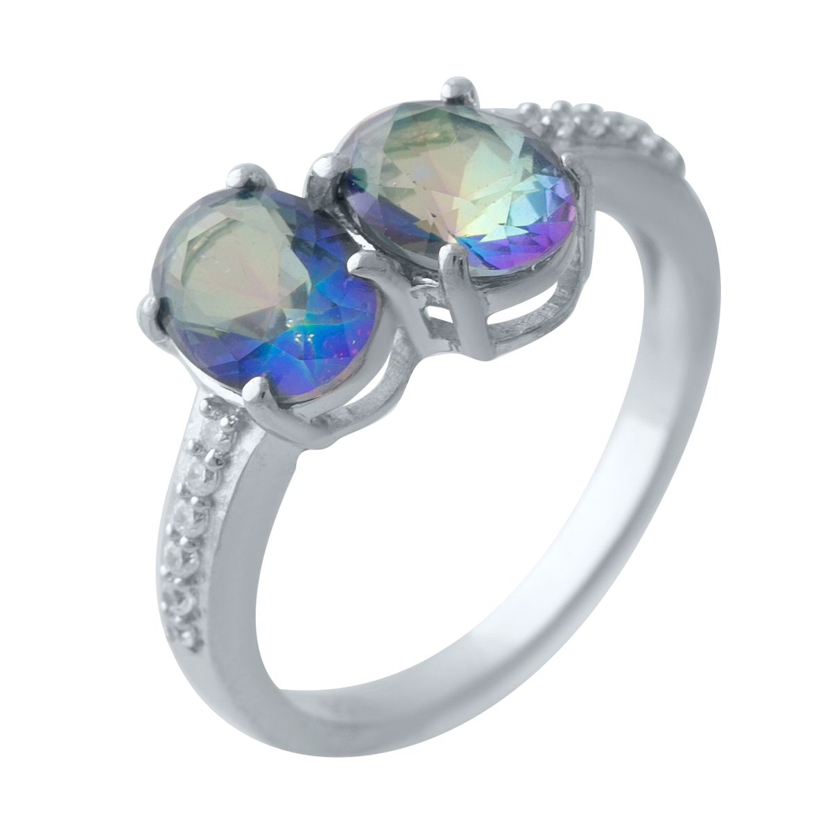 

Серебряное кольцо SilverLine с натуральным мистик топазом 17.5 размер