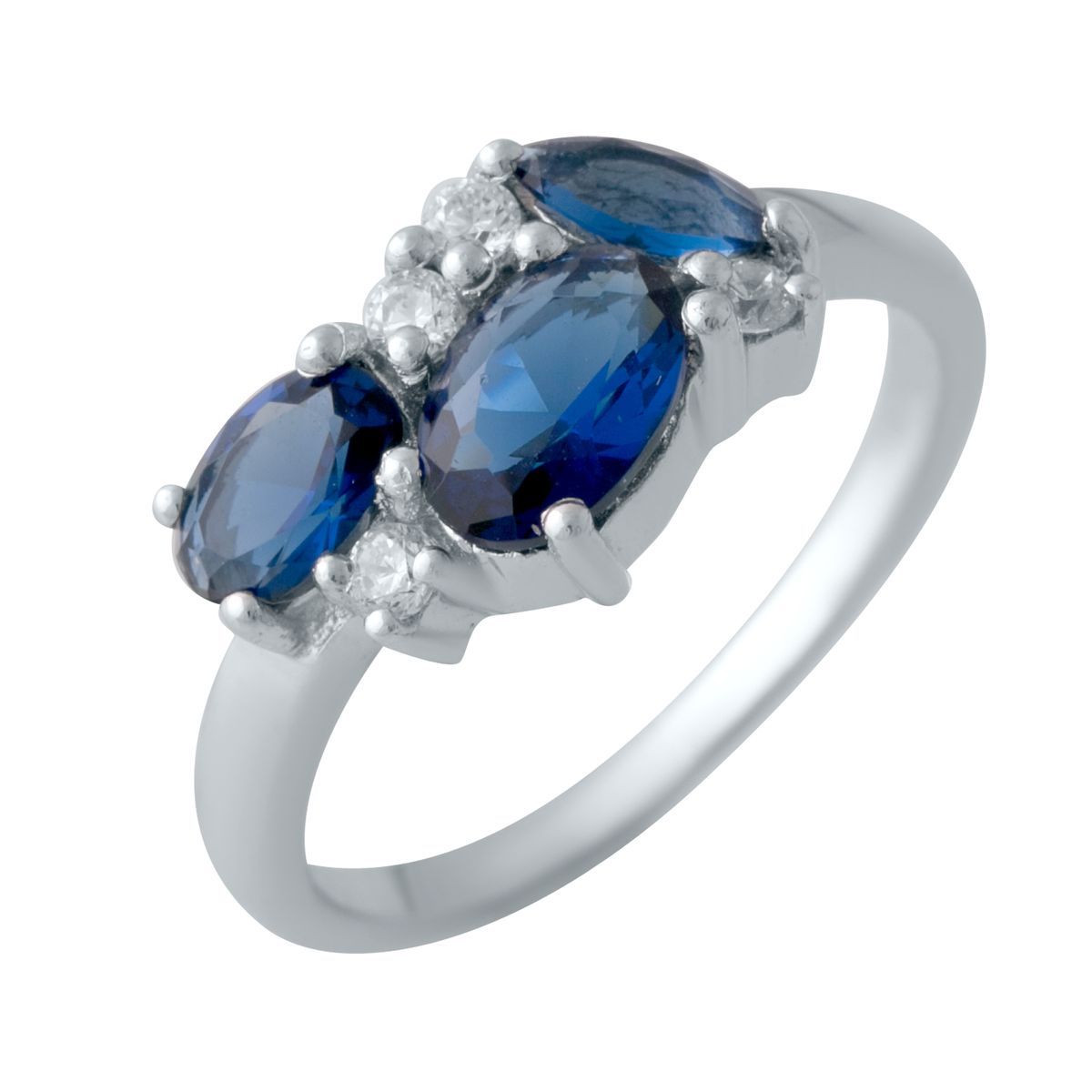 

Серебряное кольцо SilverLine с сапфиром nano 17.5 размер