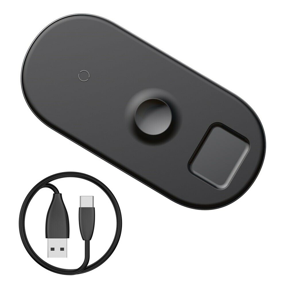 

Беспроводная зарядка Baseus Smart 3in1 iPhone+iWatch+AirPods 18W Black