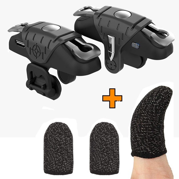 

Игровые контроллеры с макросами стрельбы Marpiel X9 (геймпад триггеры курки для смартфона для PUBG) 1 шт + напальчники