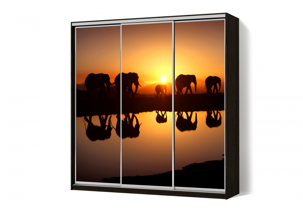 

Шкаф-купе LuxeStudio 3 двери ФМП/ФМП/ФМП рисунок An102 CLS - I 210 x 200 x 45 см