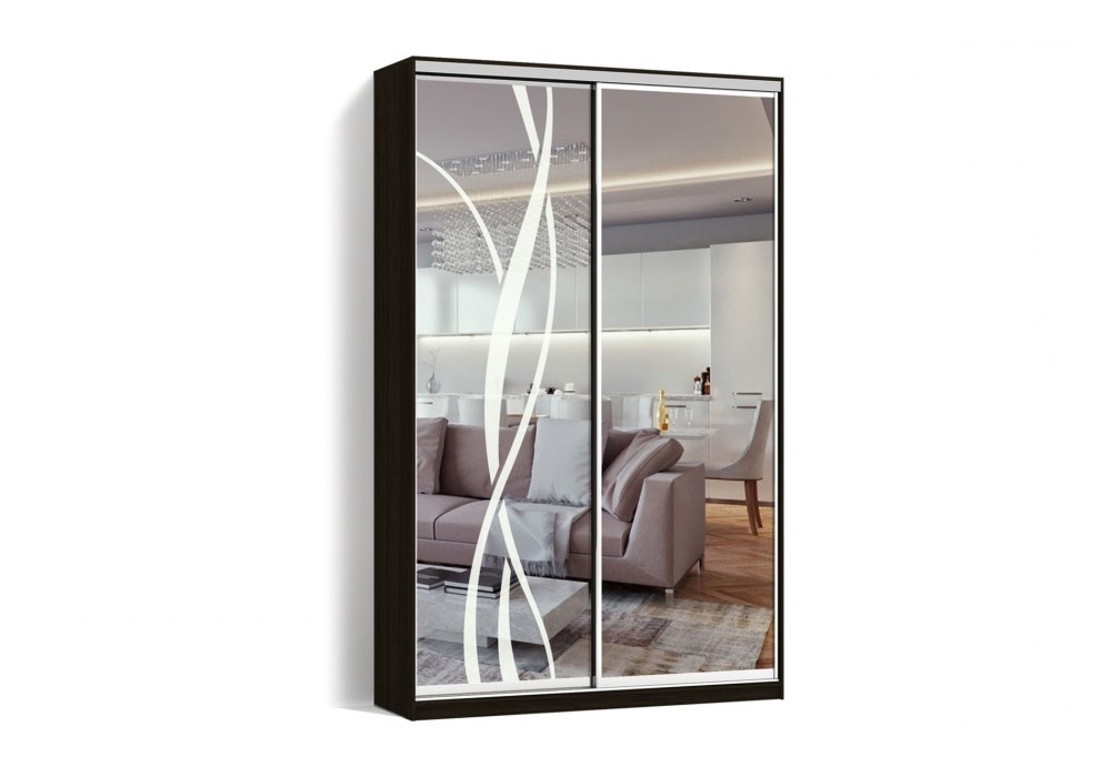 

Шкаф-купе LuxeStudio 2 двери Зеркало/Пескоструй рисунок 9 цвет Венге CLS - II 130 x 200 x 45 см