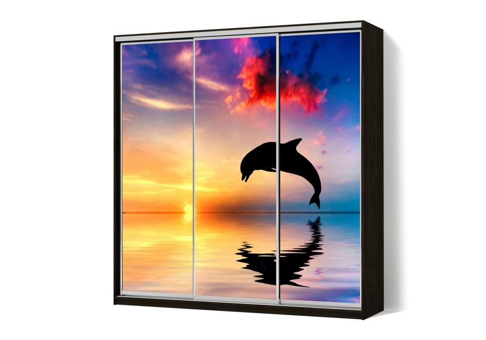 

Шкаф-купе LuxeStudio 3 двери ФМП/ФМП/ФМП рисунок An149 CLS - I 230 x 220 x 45 см