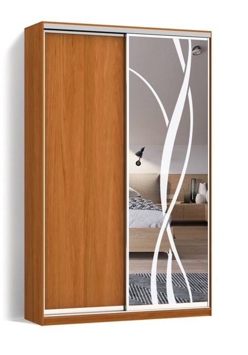 

Шкаф-купе LuxeStudio 2 двери ДСП/Пескоструй рисунок 9 цвет Ольха CLS - I 110 x 200 x 45 см