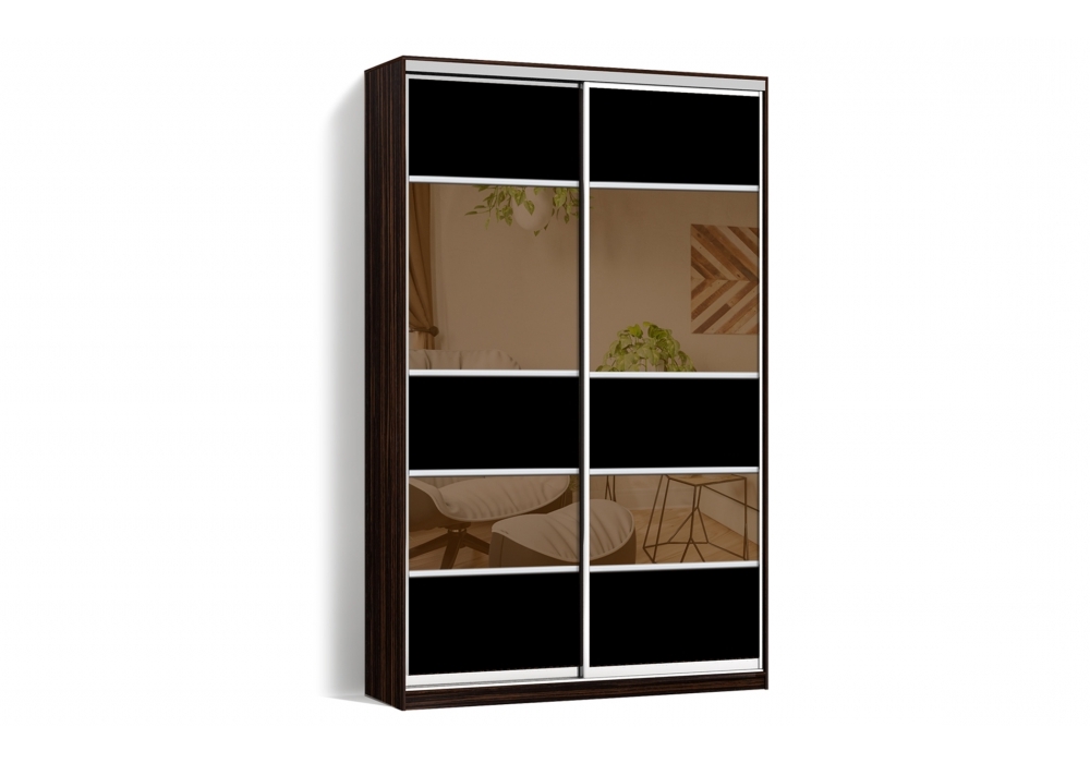 

Шкаф-купе LuxeStudio 2 двери Стекло тонированное/Стекло тонированное 405-405 цвет Венге CLS - I 100 x 200 x 60 см