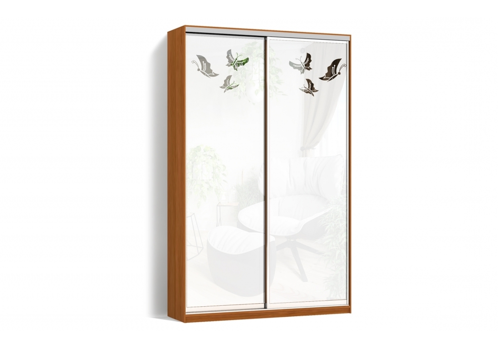 

Шкаф-купе LuxeStudio 2 двери Пескоструй/Пескоструй рисунок 56-57 цвет Ольха CLS - I 190 x 240 x 45 см