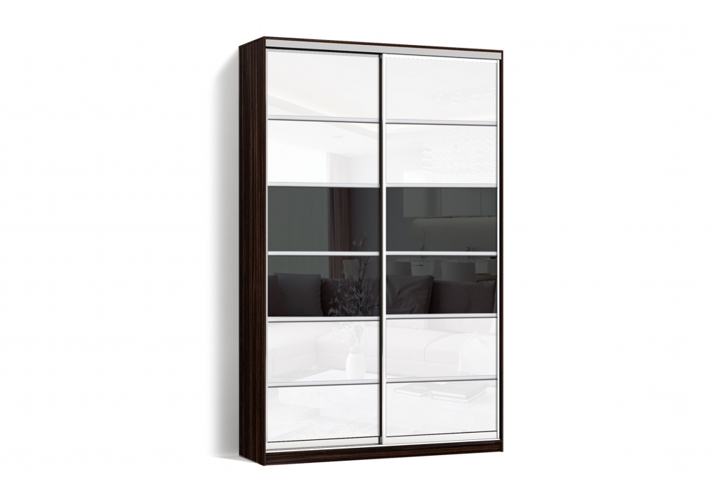 

Шкаф-купе LuxeStudio 2 двери Стекло тонированное/Стекло тонированное 173-173 цвет Венге CLS - III 110 x 220 x 60 см