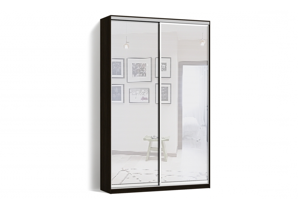 

Шкаф-купе LuxeStudio 2 двери Пескоструй/Пескоструй рисунок 63-63 цвет Венге CLS - I 110 x 200 x 60 см