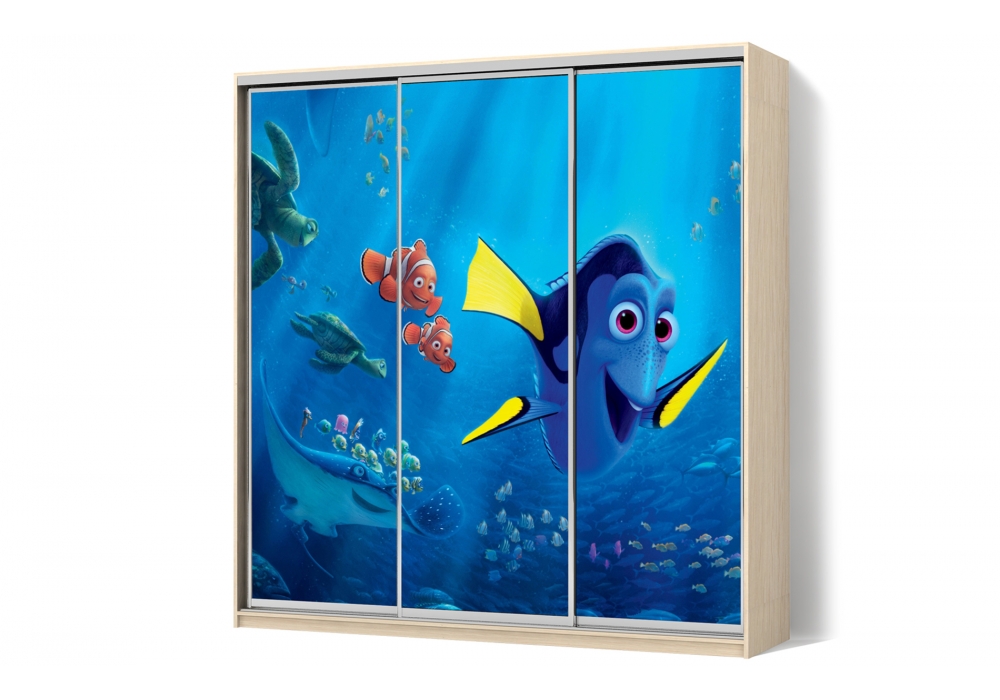 

Шкаф-купе LuxeStudio 3 двери ФМП/ФМП/ФМП рисунок De020 CLS - III 220 x 230 x 60 см