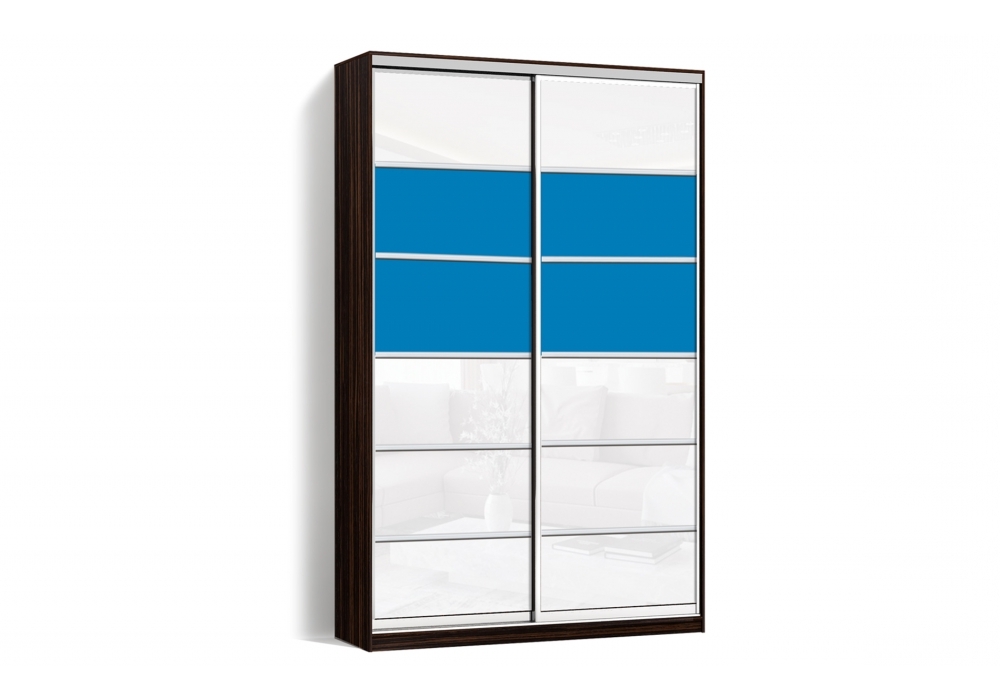 

Шкаф-купе LuxeStudio 2 двери Стекло тонированное/Стекло тонированное 1029-1029 цвет Венге CLS - III 130 x 210 x 60 см