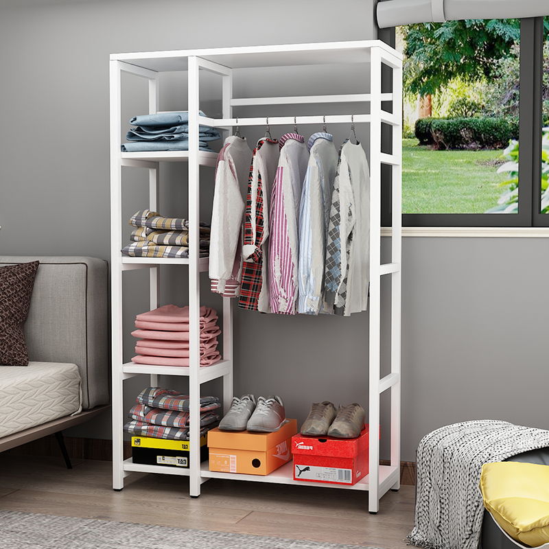 

Шкаф-вешалка для одежды М7 из металла и ДСП Белый / Белый L 120х40х180 см (00117-1)