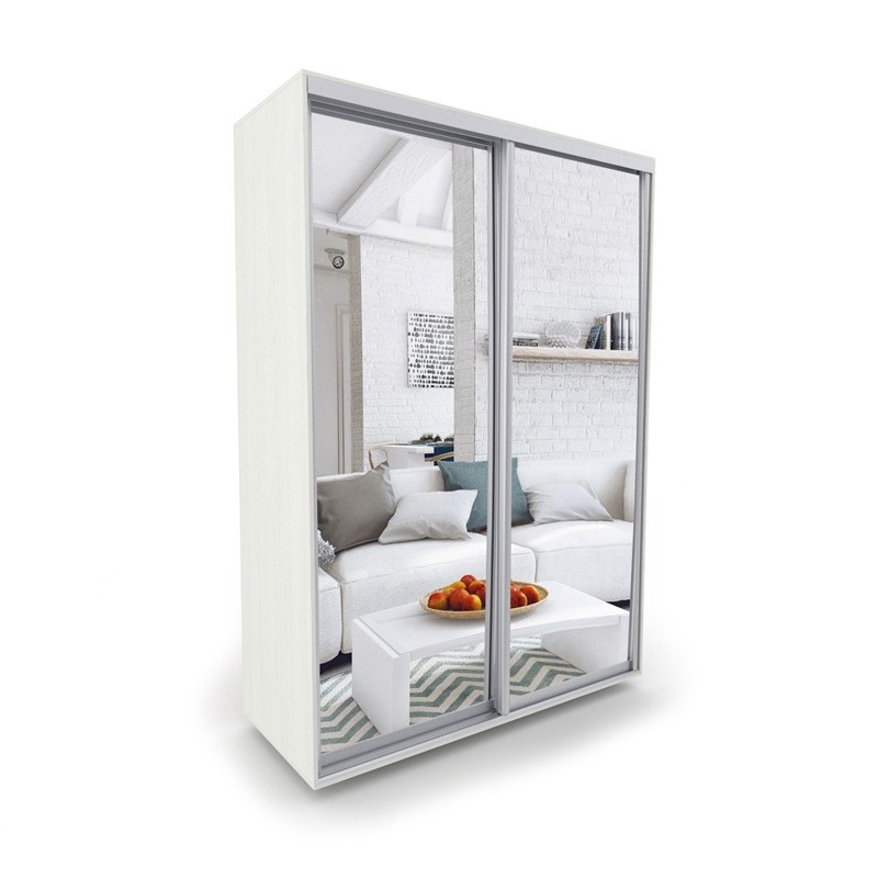 

Шкаф-купе Luxe 2 двери Зеркало/Зеркало CLS - IV 200 x 220 x 60 см цвет Белое дерево