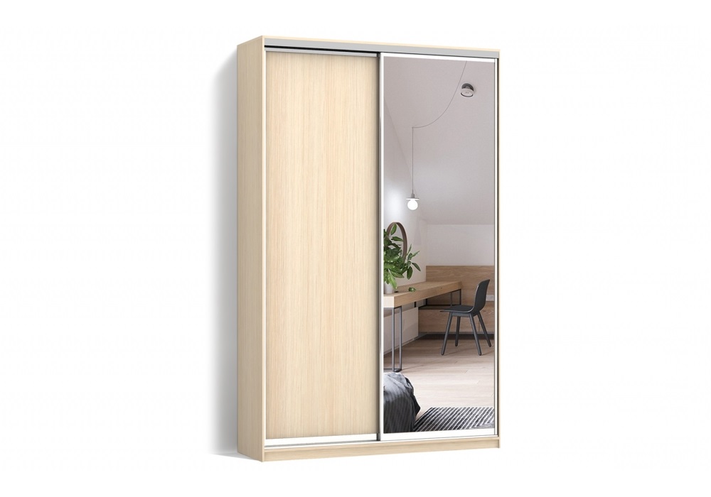 

Шкаф-купе Luxe 2 двери ДСП/Зеркало CLS - I 120 x 240 x 45 см цвет Дуб молочный (9497)