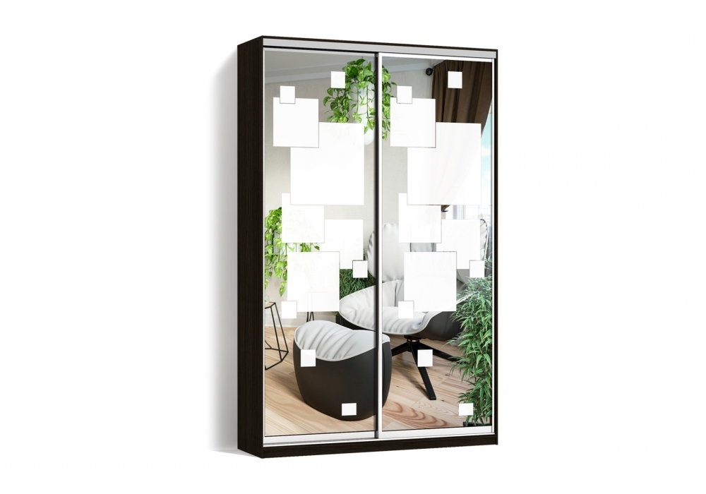 

Шкаф-купе Luxe 2 двери Пескоструй/Пескоструй рисунок 53-53 цвет Венге CLS - III 140 x 200 x 45 см