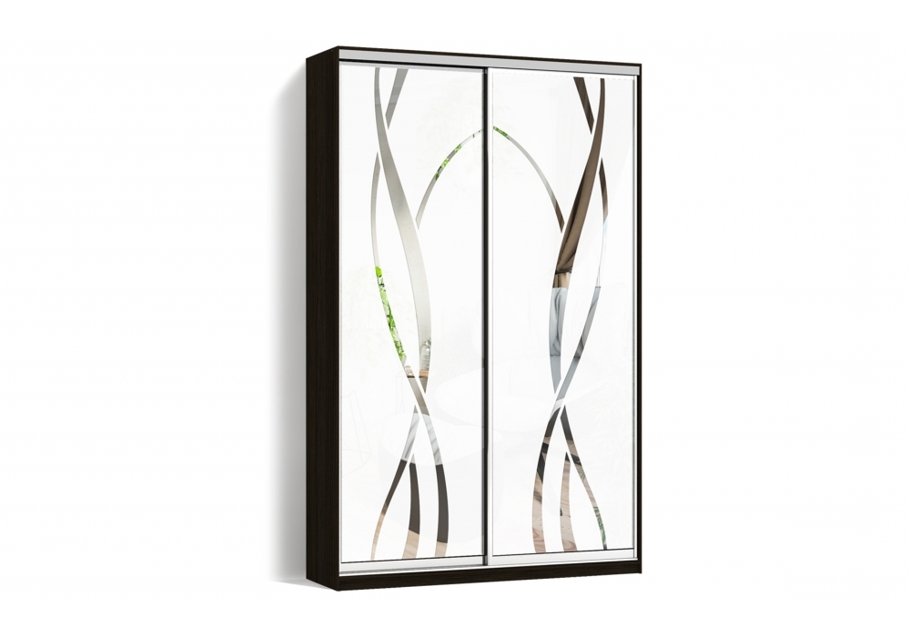 

Шкаф-купе Luxe 2 двери Пескоструй/Пескоструй рисунок 8R-8L цвет Венге CLS - I 140 x 230 x 45 см