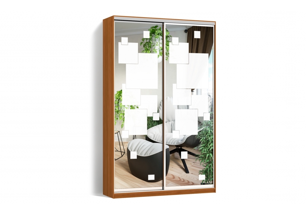 

Шкаф-купе Luxe 2 двери Пескоструй/Пескоструй рисунок 53-53 цвет темная Ольха CLS - III 120 x 200 x 45 см