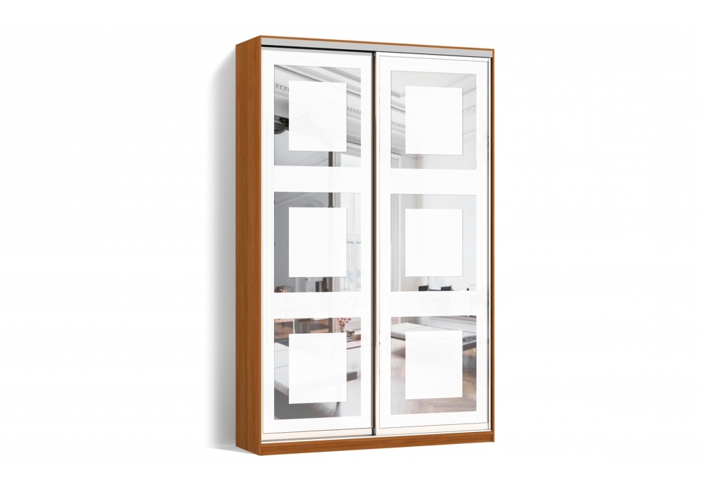 

Шкаф-купе Luxe 2 двери Пескоструй/Пескоструй рисунок 66-66 цвет Ольха CLS - I 170 x 230 x 45 см