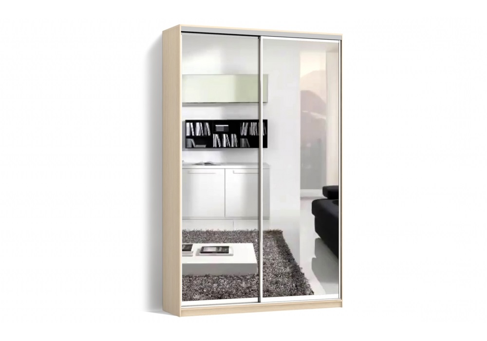 

Шкаф-купе Luxe 2 двери Зеркало/Зеркало CLS - IV 110 x 210 x 60 см цвет Дуб молочный