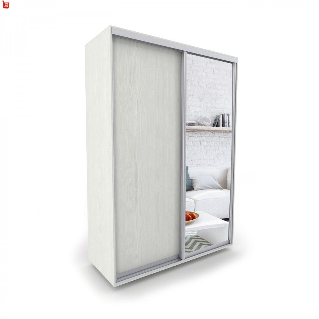 

Шкаф-купе Luxe 2 двери ДСП/Зеркало CLS - III 130 x 230 x 45 см цвет Белое дерево (8845)
