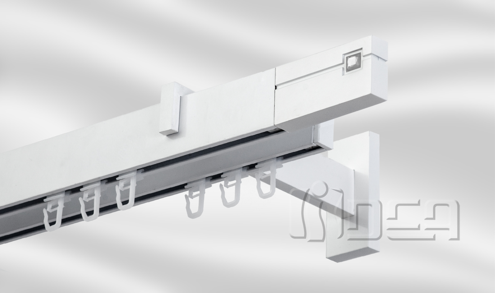 

Карниз двойной Скарлайн для шторы 300 см. Белый Финал Q-ART С БЕЛЫМ КАМНЕМ
