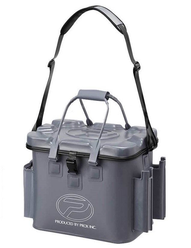 

Сумка рыболовная Prox EVA Tackle Bag With Rod Holder 35л 47x31.5x33.5см серая (1850.01.50)