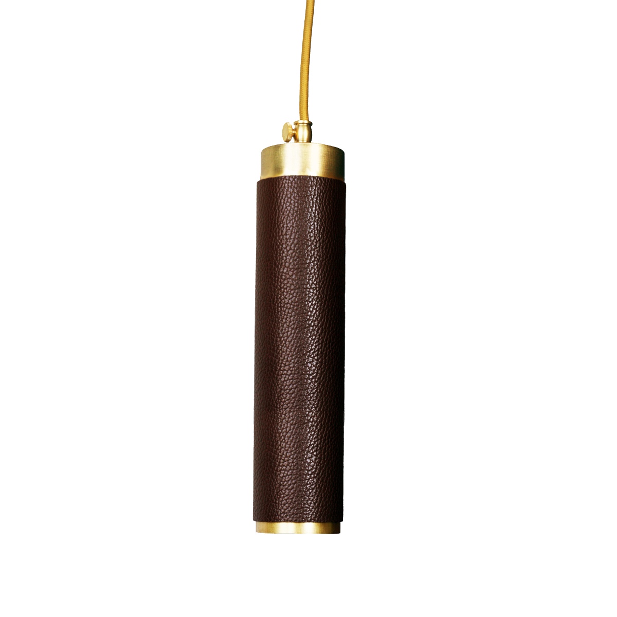 

Подвесной светильник для кухни, бара, спальни, прихожей, коридора Leather ceiling 5213-2 кожа коричневый/латунь золотистый PikArt