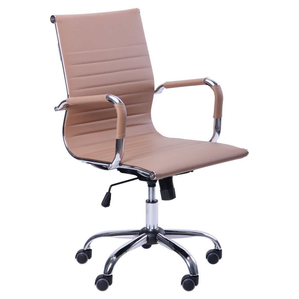 

Кресло офисное Slim LB (XH-632B) механизм Tilt, металл хром/кожзаменитель PU бежевый AMF