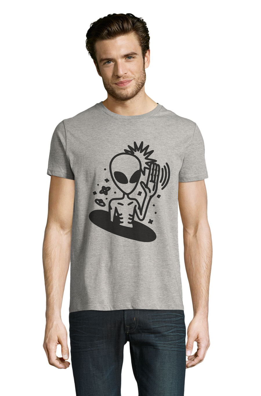 

Футболка OWEAR с Космос принтом 5041-M-GH3 XXL Серый-меланж