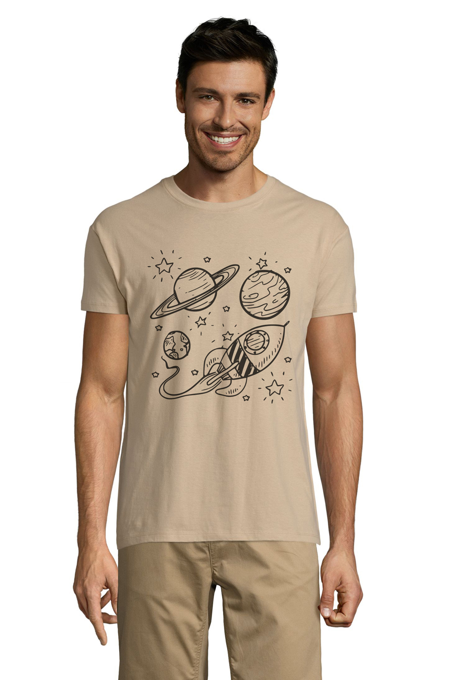 

Футболка OWEAR с Космос принтом 5049-M-SA1  Песочный, Футболка OWEAR с Космос принтом 5049-M-SA1 S Песочный