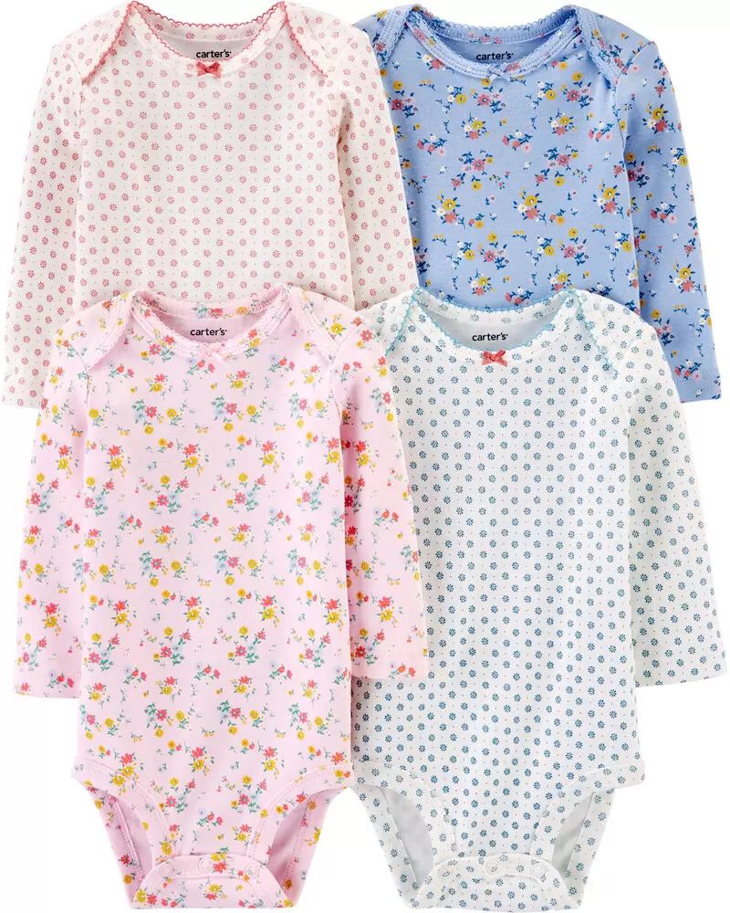 

Набор бодиков с длинным рукавом Carters 4шт 1I720710 3М 55-61 см Разноцветный