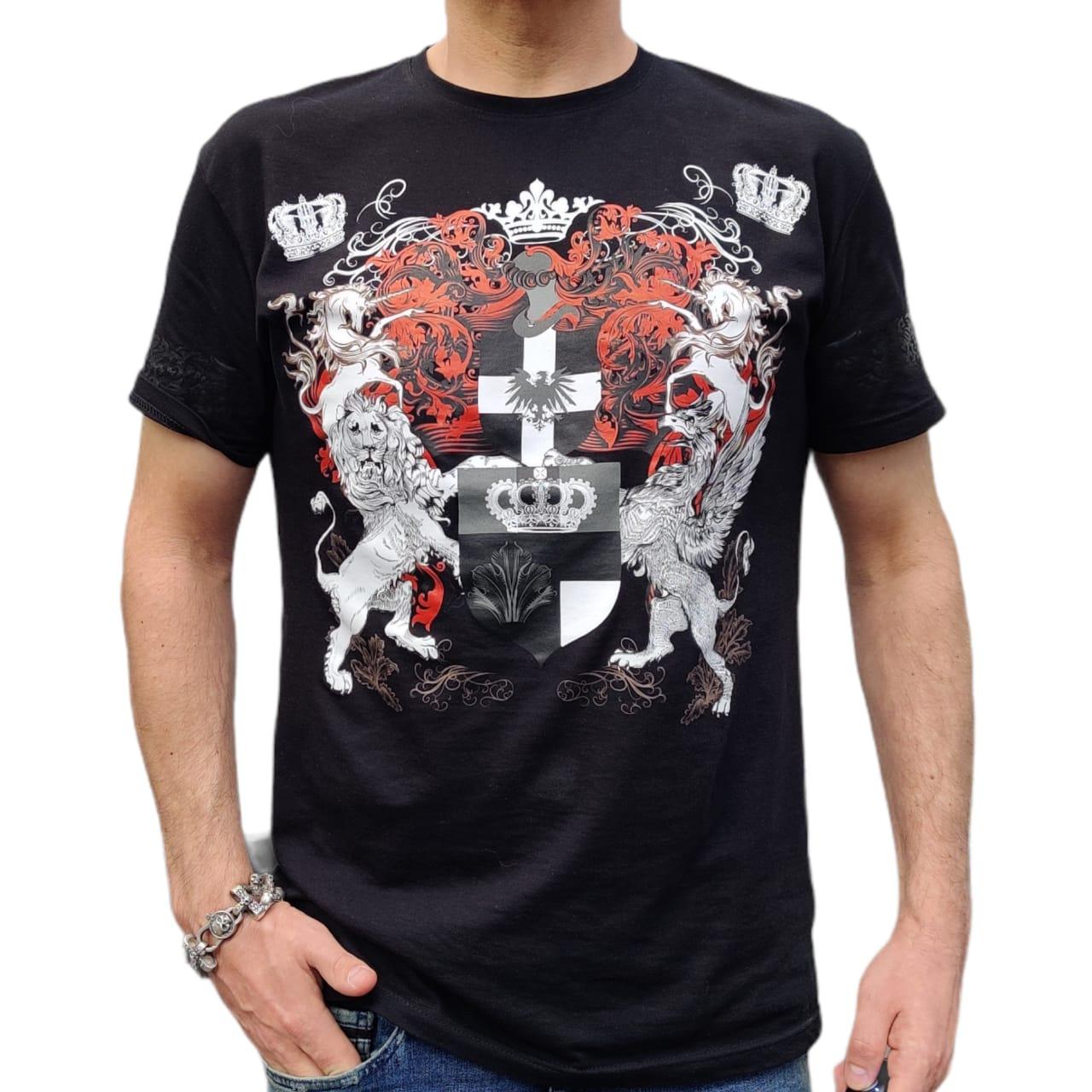 

Футболка чоловіча Doberman Lions  - Чорний, Футболка чоловіча Doberman Lions XL - Чорний