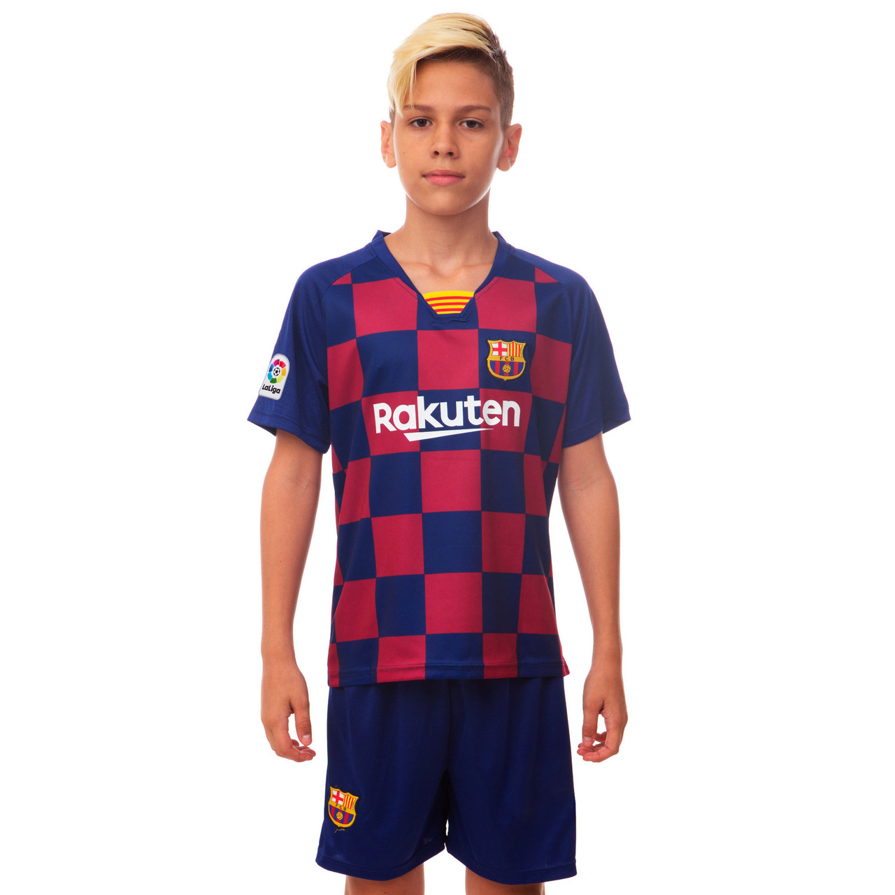 

Форма футбольная детская BARCELONA Барселона Zelart Sport домашняя 0961 XL (28) рост 150-155 см